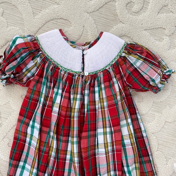 Jack & Jill Smocked Plaid Bishop Dress - Picture 11 of 12